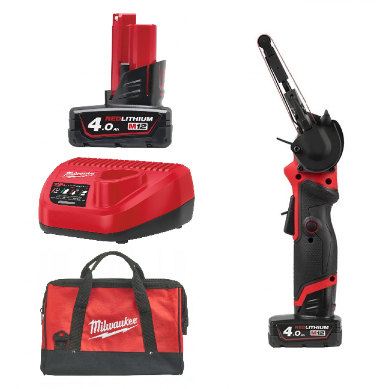Аккумуляторная ленточная шлифовальная машина Milwaukee M12 FBFL10-402B 4933480959 фото 3